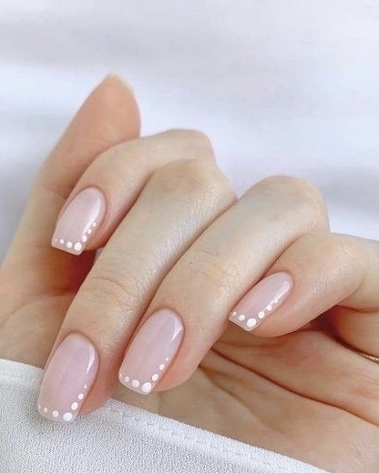 Short square French manicure | French tip gel nails, White tip acrylic nails,  French tip nail designs