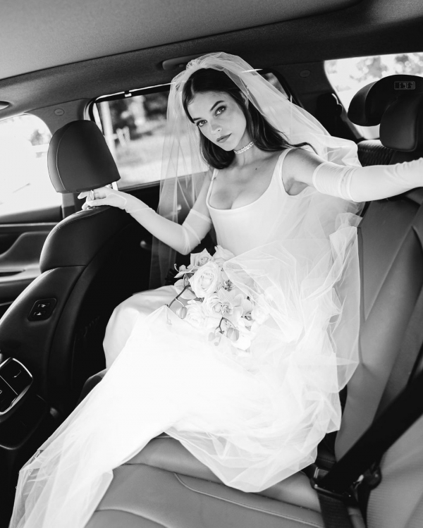 Barbara Palvin and Dylan Sprouse Wedding | Barbara Palvin's Vivienne Westwood Dress | Years Together