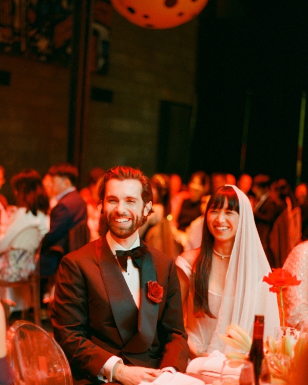 Inside a Daringly Colorful & Cool Wedding at a Melbourne Art Gallery