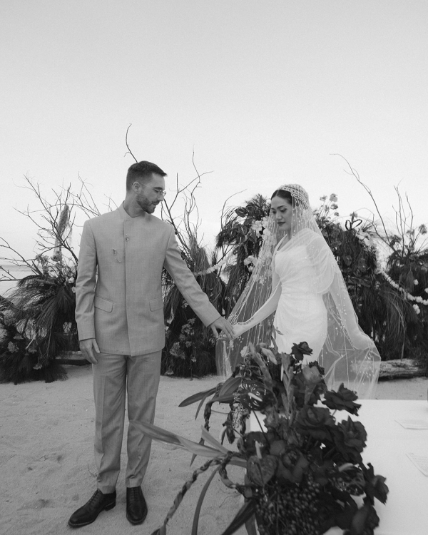 A Chic & Spiritual Bali Beach Wedding with Custom Couture and Cultural Touches