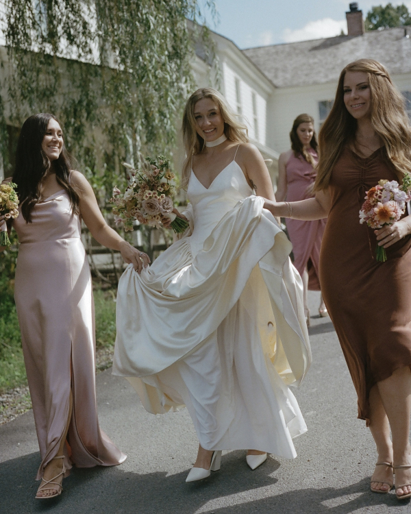 Beautiful Flower Themed Wedding in Accord, New York | Bride in Danielle Frankel Dress