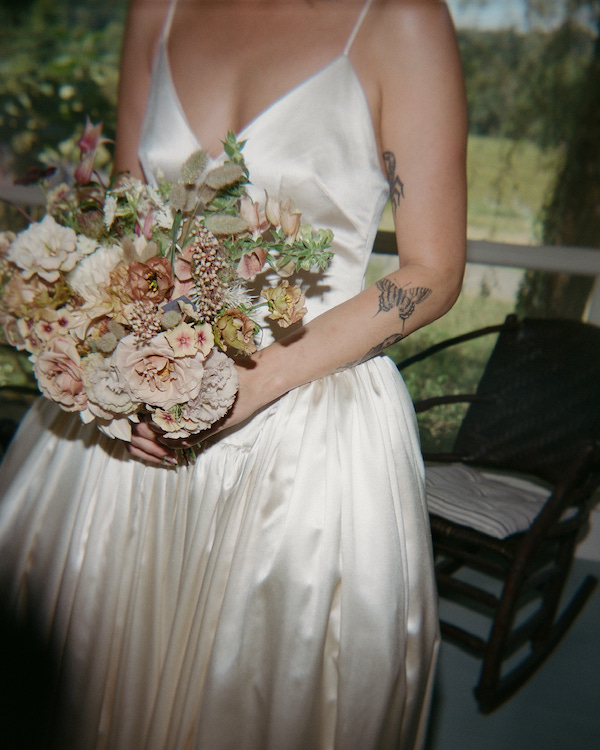 Beautiful Flower Themed Wedding in Accord, New York | Bride in Danielle Frankel Dress