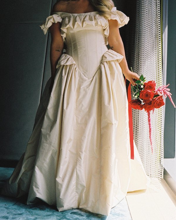 Romantic Wedding in the Garden by Day, Moody Red Event  by Night