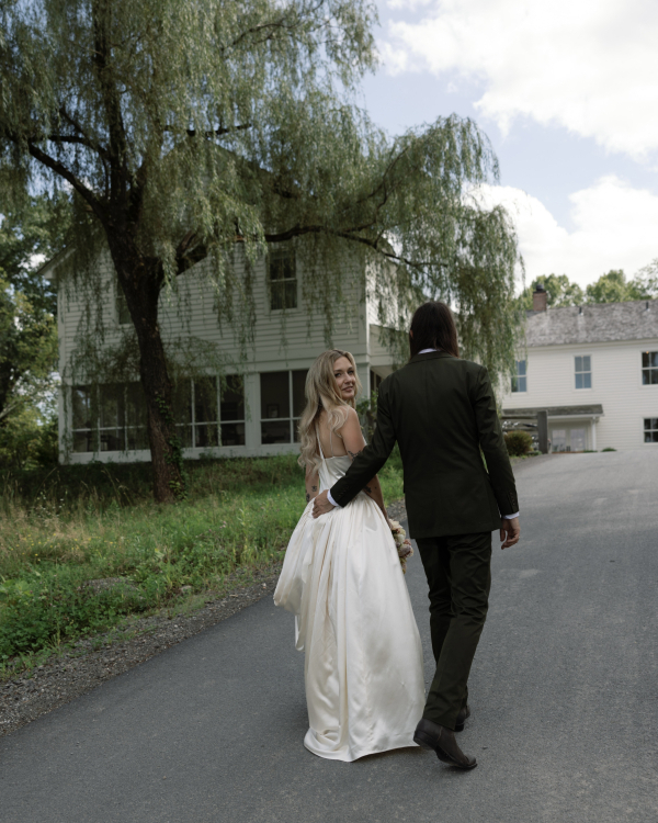 Beautiful Flower Themed Wedding in Accord, New York | Bride in Danielle Frankel Dress