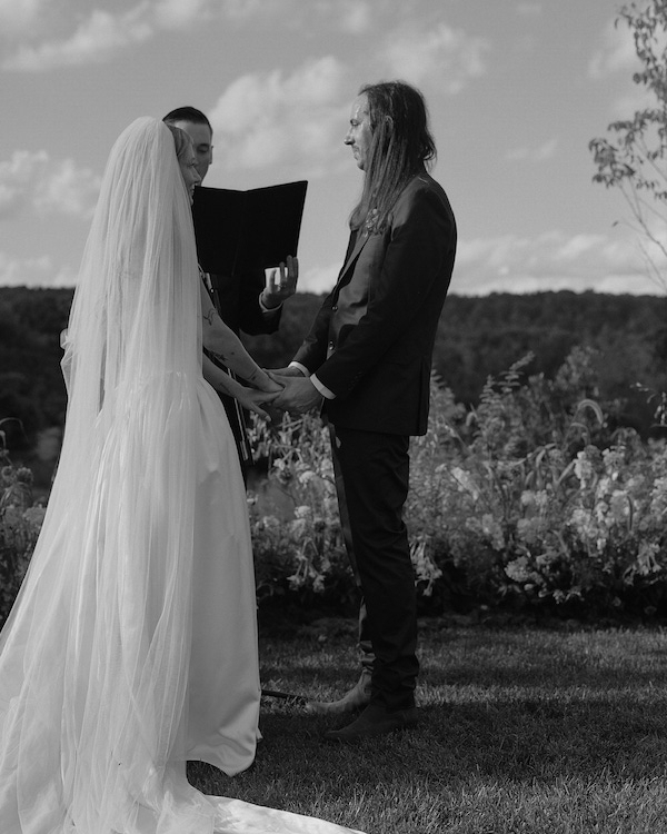 Beautiful Flower Themed Wedding in Accord, New York | Bride in Danielle Frankel Dress