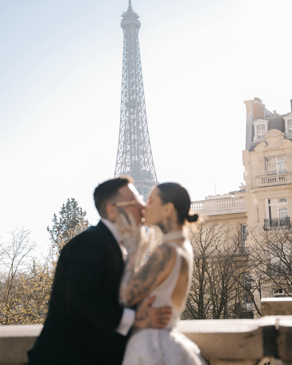 LGBTQIA+ Influencer Couple's Chic Parisian Elopement