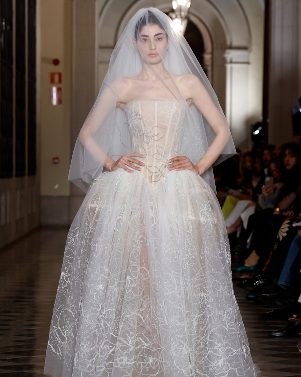 28 Basque Waist Wedding Dresses from the 2026 Bridal Collections