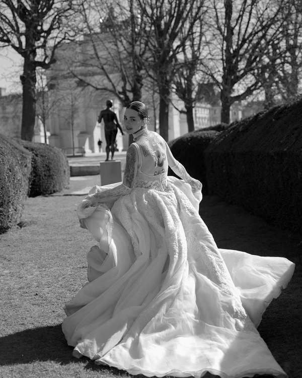 LGBTQIA+ Influencer Couple's Chic Parisian Elopement