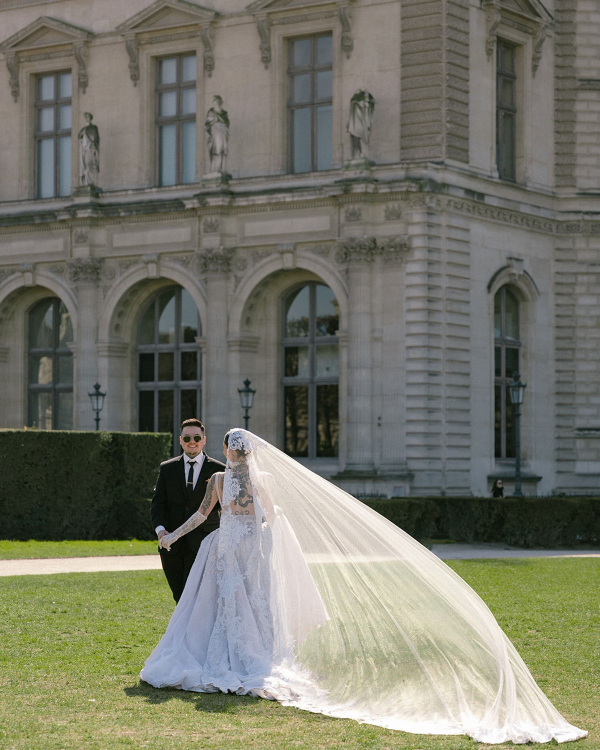 LGBTQIA+ Influencer Couple's Chic Parisian Elopement