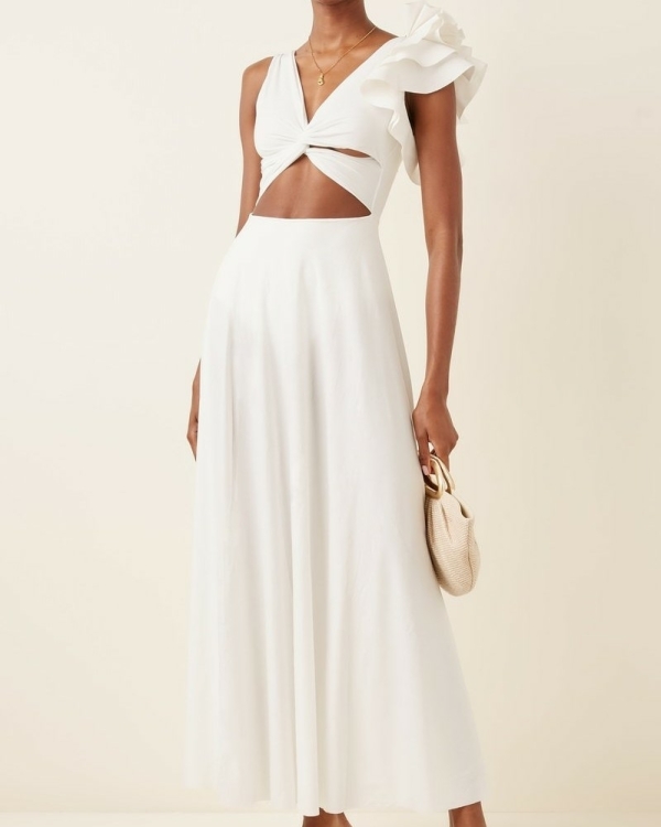 Wedding Dress With Side Cutouts