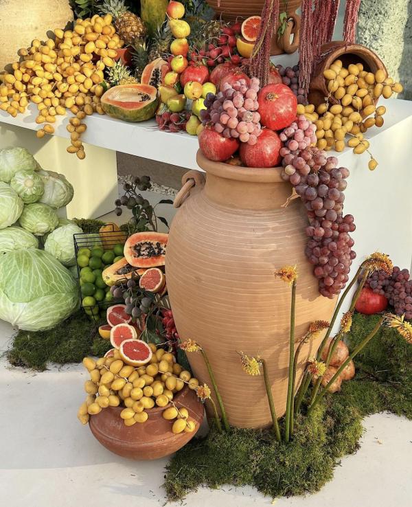 Fruits and Berries for a Wedding Dinner Decor | Fruit Table Centerpiece | Wedding Decoration