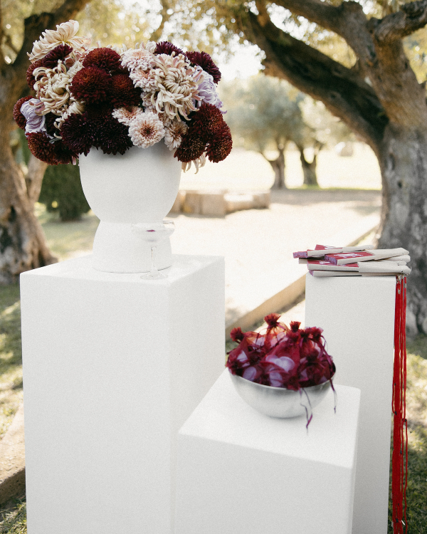 A Bold Cherry Red Wedding Amongst a Spanish Garden Villa