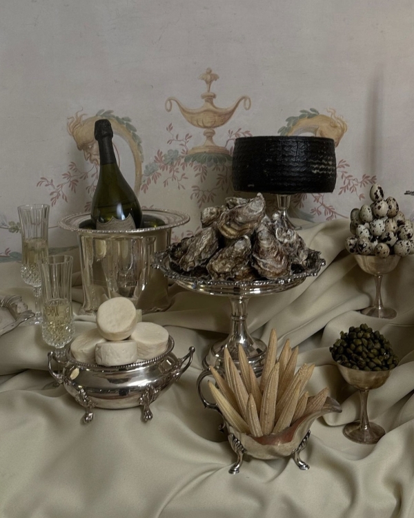 Classical European for Wedding Decor | Draped Fabrics, Candles, and Antique Silverware