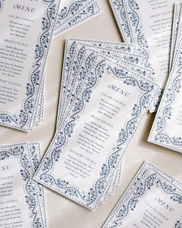30 Fresh & Stylish Wedding Menu Designs Perfect for Summer