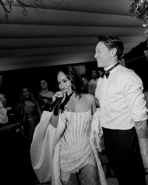 A High Fashion Wedding Laced with Red Roses on the Amalfi Coast, Italy