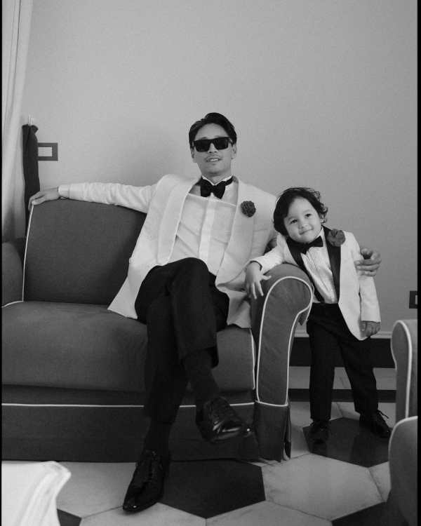 A High Fashion Wedding Laced with Red Roses on the Amalfi Coast, Italy