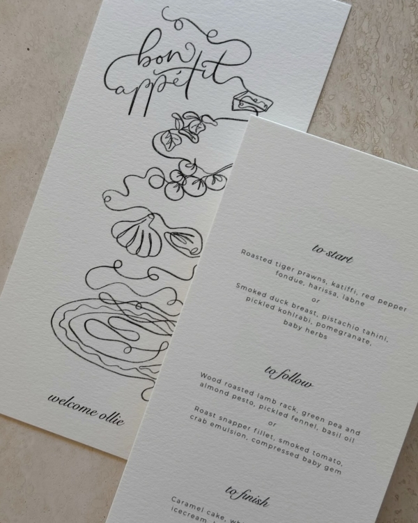 30 Fresh & Stylish Wedding Menu Designs Perfect for Summer