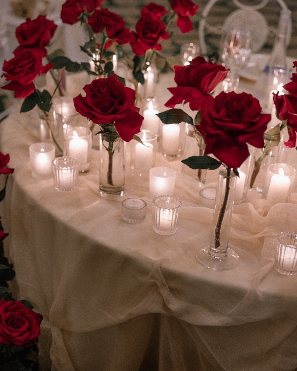 A High Fashion Wedding Laced with Red Roses on the Amalfi Coast, Italy