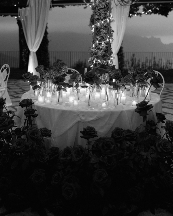 A High Fashion Wedding Laced with Red Roses on the Amalfi Coast, Italy
