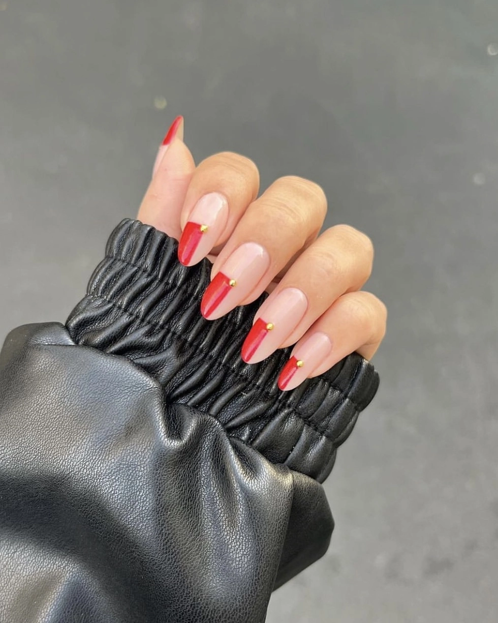 Red color nails art by nailsshapes on DeviantArt