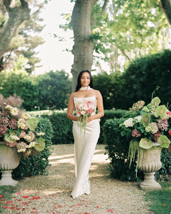 A Romantic Provençal Garden Wedding in France with Pastel Blooms & Antique Details