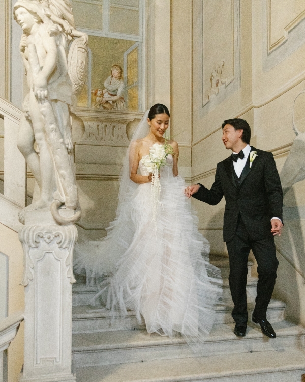 A Chic Black Tie Editorial-Inspired Wedding on Lake Garda, Italy