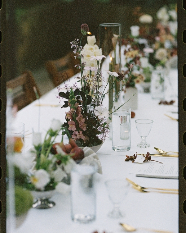 A Romantic Garden Wedding with Whimsical Foraged Blooms & Berries