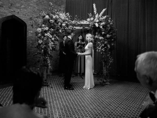 Autumn Fall Wedding Celebration at The Bowery Hotel Location | Sydney and Alex's Heartfelt Marriage Ceremony