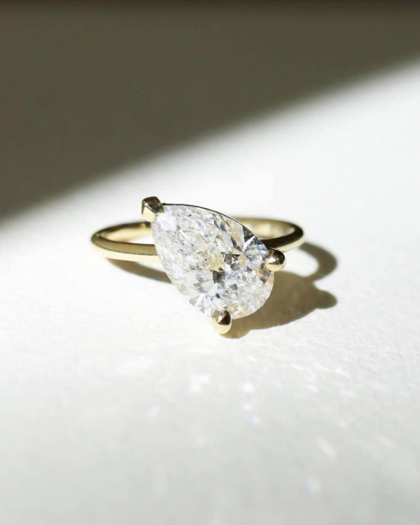 Wedding Rings for Pear Shaped Diamond | Teardrop Diamond | Pear Cut Rings