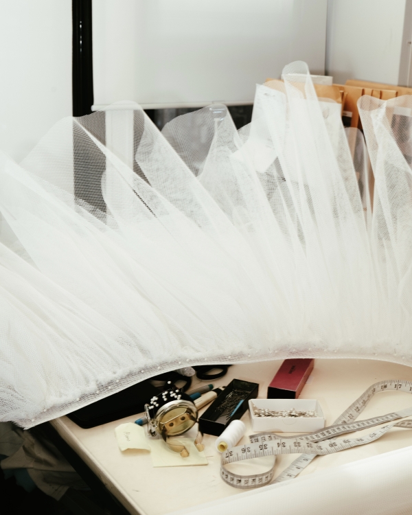 In the Atelier with House of Gilles for New York Bridal Fashion Week Fall 2026