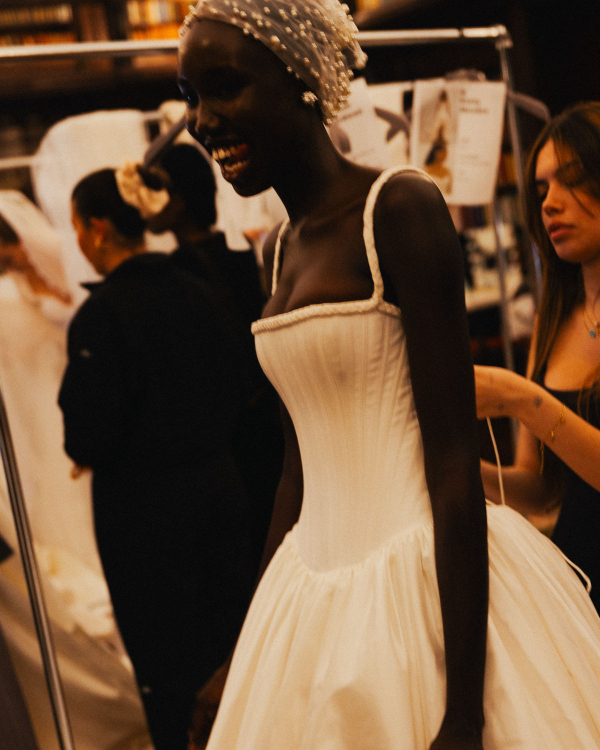 Backstage at Floure’s NYBFW Fall 2026 Runway Show