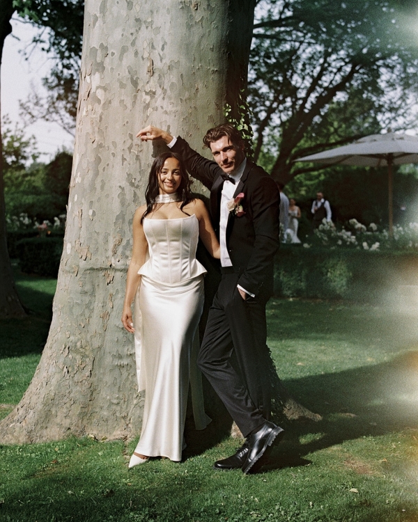 A Romantic Provençal Garden Wedding in France with Pastel Blooms & Antique Details