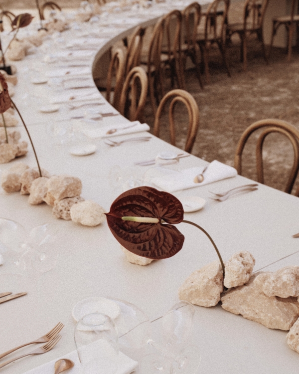 An Intimate Menorca Quarry Wedding with Avant-Garde Design, Gospel Harmonies & Vintage Bridal Looks