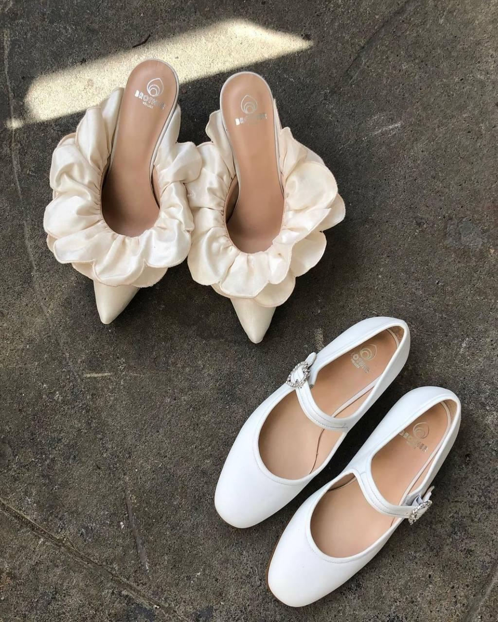 Perfume Dyeable Ivory Low Heel T-Bar Peep Toe Sandal Wedding Shoe | Dresses  2 Impress U