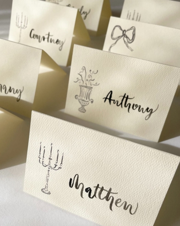 50 Elegant Calligraphy Stationery Suites