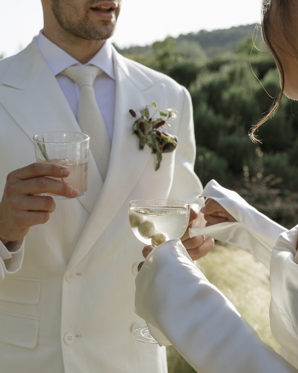 A Bold Destination Wedding in Umbria with Chartreuse Drapery & a Surprise Movie Moment