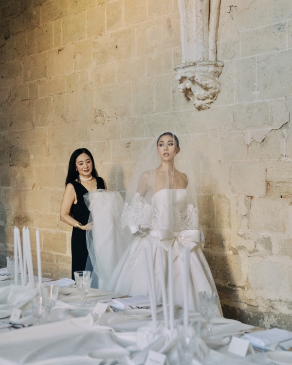 Influencer Xiayan Guo's Cinematic Abbey Wedding in Southern France