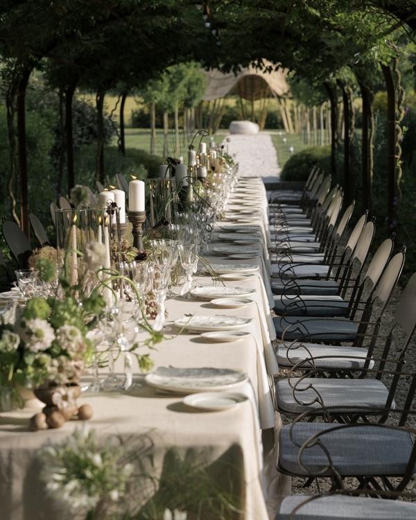A Bold Destination Wedding in Umbria with Chartreuse Drapery & a Surprise Movie Moment