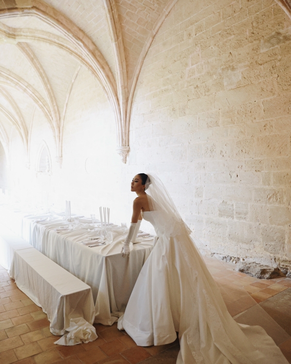 Influencer Xiayan Guo's Cinematic Abbey Wedding in Southern France